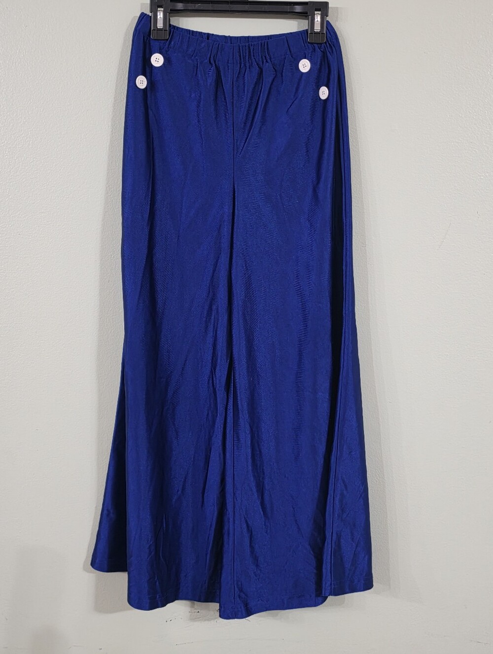 American Girl PJ Bottoms Royal Blue Shimmer Wide Leg Sailor Buttons Size M